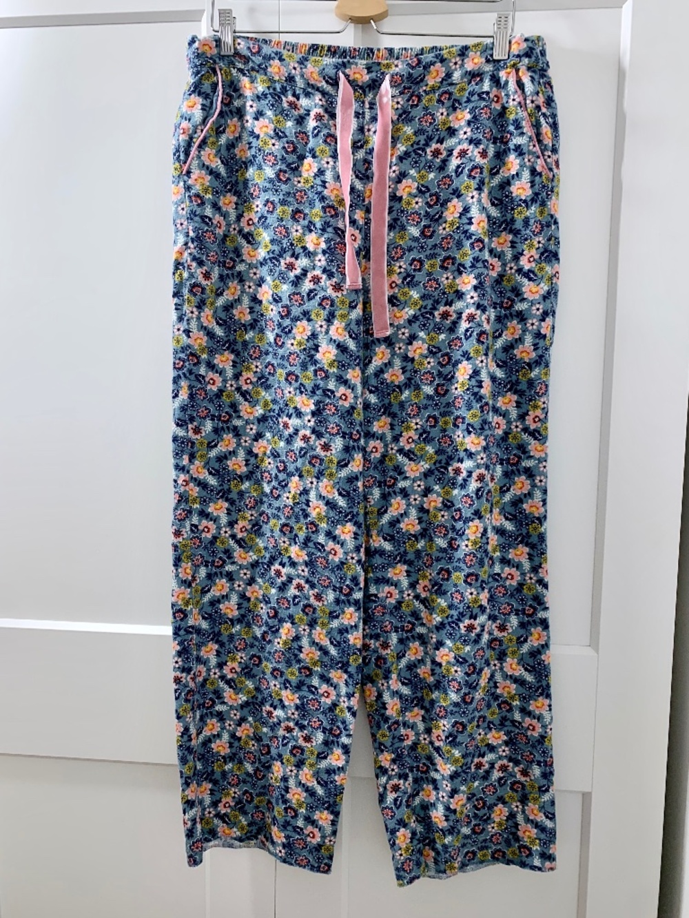 Boden Lounge Pant Women's Size 12 Floral Pull on Elastic Waist Drawstring Pant